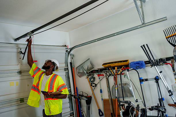 Professional Garage Door Spring Repair technician working in Jeffersonville, KY